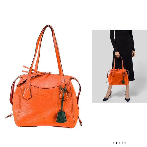 ⚡️ PRICE DROP Rare Tory Burch– genuine satchel canyon orange leather handbag - Picture 4 of 9